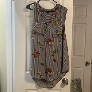 Torrid stripe and floral tank